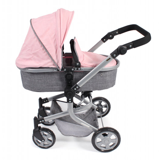 Bayer chic poppenwagen mika combi (grijs lichtroze)