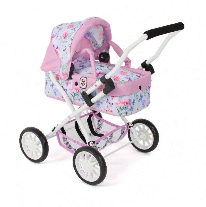 Afbeelding laden in galerijviewer, Bayer chic poppenwagen smarty (bloemen wit roze)
