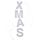 Letterslinger xmas zilverkleurig verticaal 60 cm | 24 stuks