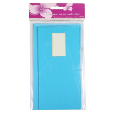 Kaarten met enveloppen blauw 21 cm 5 stuks | 48 stuks