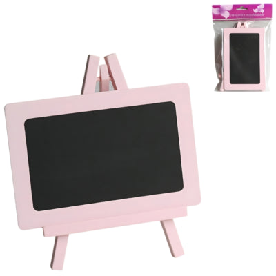 Krijtbord op ezel roze 18 cm | 24 stuks