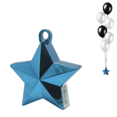 Afbeelding laden in galerijviewer, Amscan ballongewicht ster blauw 10 cm | 24 stuks
