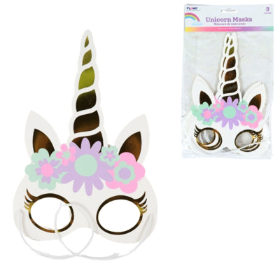Afbeelding laden in galerijviewer, Flomo unicorn maskers 23 cm set van 3 | 36 stuks
