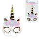 Flomo unicorn maskers 23 cm set van 3 | 36 stuks