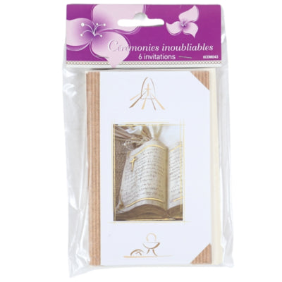 Uitnodiging kaart 13,5 cm 6 stuks | 24 stuks