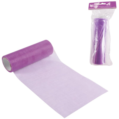 Afbeelding laden in galerijviewer, Organza op rol paars 15 cm x 10 m | 24 stuks
