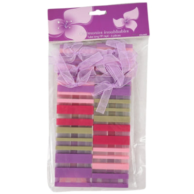 Afbeelding laden in galerijviewer, Geschenktas gestreept paars 15 cm 6 stuks | 24 stuks
