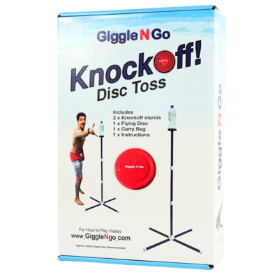 Giggle n go knock off frisbee spel 129 cm | 10 stuks