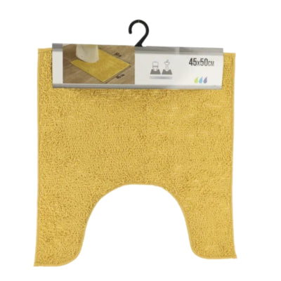 Afbeelding laden in galerijviewer, Wc mat mosterdgeel polyester 45 x 50 cm | 6 stuks
