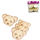 Geschenkverpakking beer beige 9 cm set van 4 | 24 stuks
