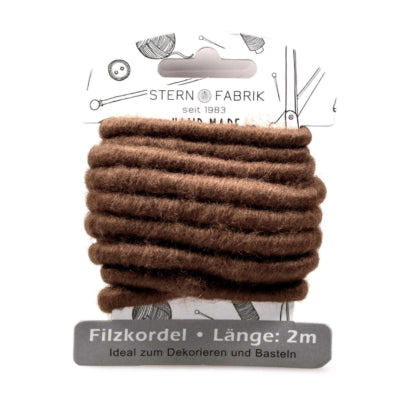 Stern fabrik vilt koord bruin 2 m | 36 stuks