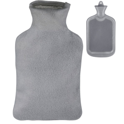 Afbeelding laden in galerijviewer, Relaxdays warmwater kruik met hoes grijs 2 l | 6 stuks
