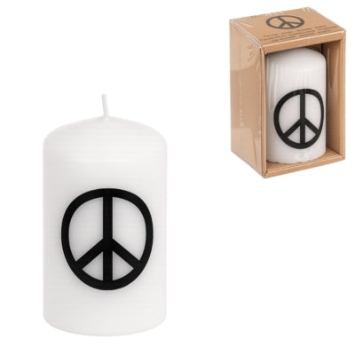 Afbeelding laden in galerijviewer, Out of the blue stompkaars peace 6 x 8 cm | 16 stuks
