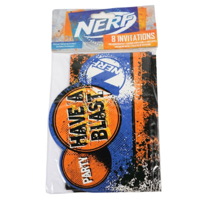 Afbeelding laden in galerijviewer, Amscan nerf uitnodigingskaarten en enveloppen 12 x 16 cm 8 stuks | 36 stuks
