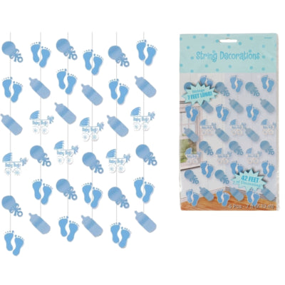 Afbeelding laden in galerijviewer, Amscan hangdecoratie babyshower jongen 210 cm | 24 stuks

