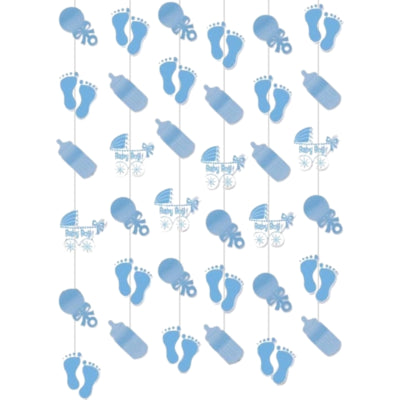 Afbeelding laden in galerijviewer, Amscan hangdecoratie babyshower jongen 210 cm | 24 stuks

