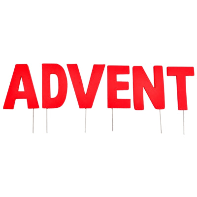 Afbeelding laden in galerijviewer, Abi decoratie kerst letterstekers advent rood 8 cm | 24 stuks
