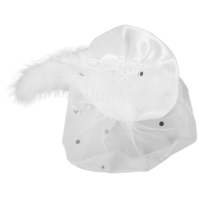 Haarclip bruid bloem wit 11 cm | 24 stuks