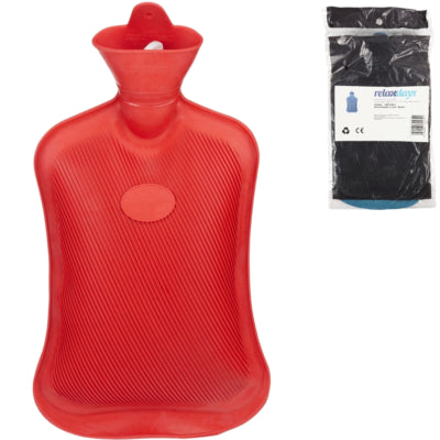 Afbeelding laden in galerijviewer, Relaxdays warmwater kruik rood 2 l | 6 stuks
