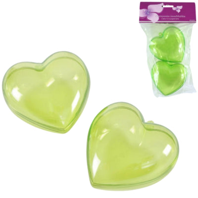 Afbeelding laden in galerijviewer, Hanger hart groen 10 cm 2 stuks | 24 stuks
