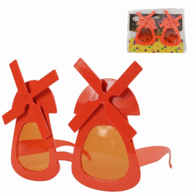 Afbeelding laden in galerijviewer, Bril molen oranje 17 cm | 12 stuks
