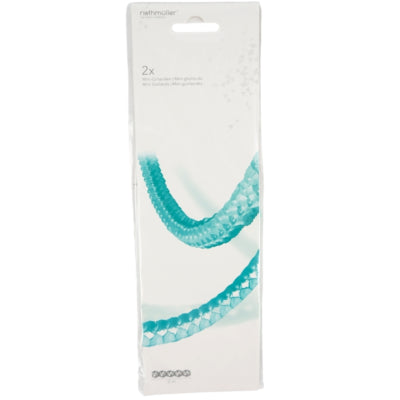 Afbeelding laden in galerijviewer, Amscan slinger mini papier aqua 200 cm set van 2 | 20 stuks
