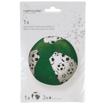 Amscan ballonhoes met 3 ballonnen voetbal groen 23 cm | 20 stuks