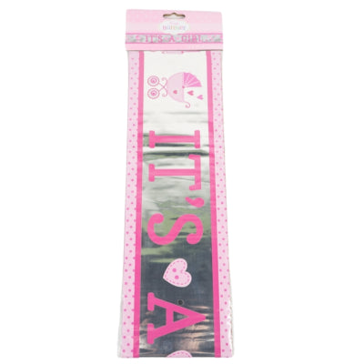 Afbeelding laden in galerijviewer, Amscan folie banner it s a girl 7,62 m | 36 stuks
