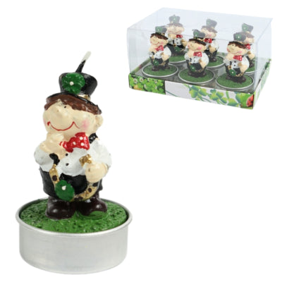 Theelichten geluksbrenger schoorsteenveger 6,5 cm set van 6 | 24 stuks