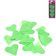 Confetti hart groen 100 g | 24 stuks