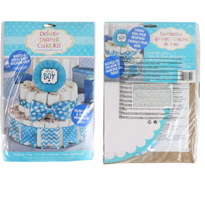 Afbeelding laden in galerijviewer, Amscan diy pakket luiertaart its a boy set van 4 | 24 stuks
