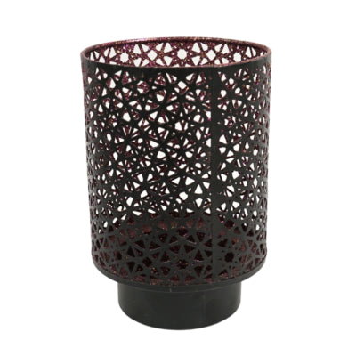 Afbeelding laden in galerijviewer, Casablanca windlicht zwart paars 20 cm | 4 stuks
