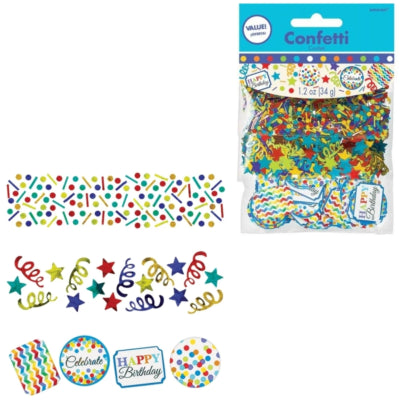 Afbeelding laden in galerijviewer, Amscan confetti happy birthday mix 34 gr. | 24 stuks
