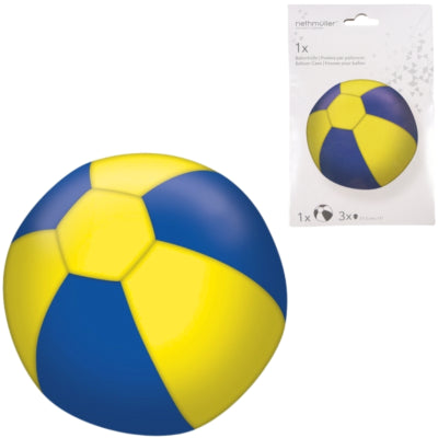 Afbeelding laden in galerijviewer, Amscan ballonhoes met 3 ballonnen geel blauw 27,5 cm | 20 stuks
