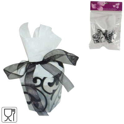 Afbeelding laden in galerijviewer, Geschenkverpakking zwart 5 cm set van 6 | 24 stuks
