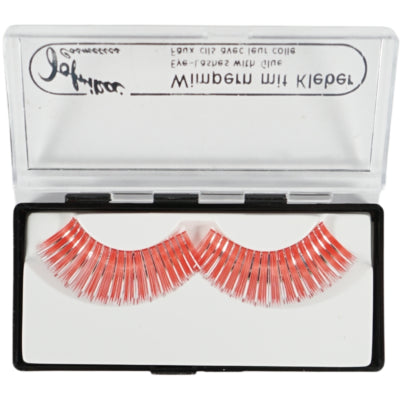 Afbeelding laden in galerijviewer, Jofrika cosmetics kunstwimpers oranje zilver 9,5 cm b-keus | 60 stuks
