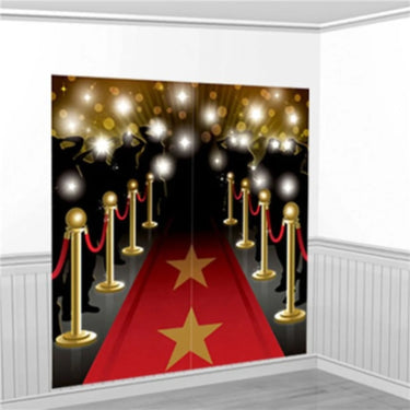 Amscan wanddecoratie hollywood scene 165 cm 2-delig | 24 stuks