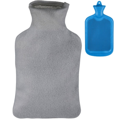 Afbeelding laden in galerijviewer, Relaxdays warmwater kruik met hoes blauw grijs 2 l | 6 stuks
