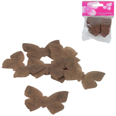 Afbeelding laden in galerijviewer, Confetti vlinders bruin 7 cm | 48 stuks
