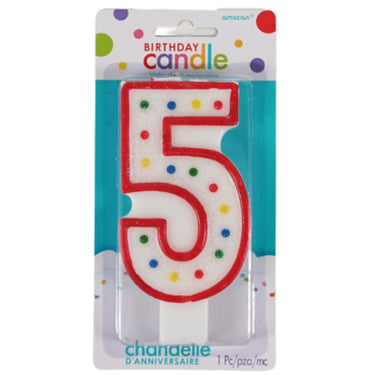 Amscan cijferkaars 5 jaar 13,5 cm | 24 stuks