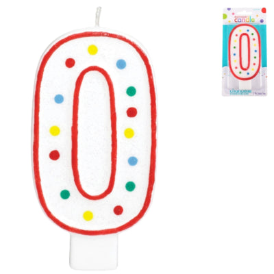 Afbeelding laden in galerijviewer, Amscan taartkaars party cijfer 0 13 cm | 24 stuks
