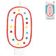 Amscan taartkaars party cijfer 0 13 cm | 24 stuks