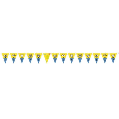Afbeelding laden in galerijviewer, Amscan despicable me minions vlaggenlijn happy birthday 3,3 m | 36 stuks
