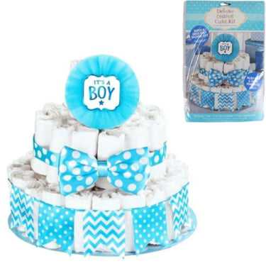 Amscan diy pakket luiertaart its a boy set van 4 | 24 stuks