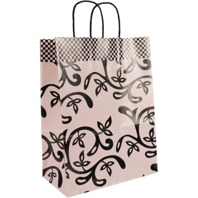 Afbeelding laden in galerijviewer, Papieren tas roze en zwart 31 cm set van 250
