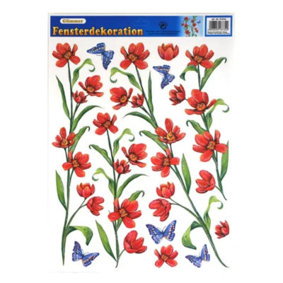 Afbeelding laden in galerijviewer, Raamsticker bloemen 42 cm 4 assorti | 50 stuks
