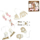 Deco heitmann kersthanger hout roze beige 10 cm set van 6 | 12 stuks