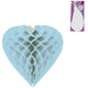Honeycomb hart blauw 30 cm | 24 stuks