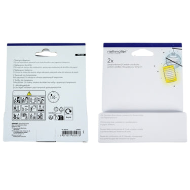 Amscan lampion kaarsen wit 1,8 x 10,5 cm set van 2 | 40 stuks