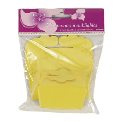 Afbeelding laden in galerijviewer, Mini cadeauverpakking box geel 7,5 cm 5 stuks | 24 stuks
